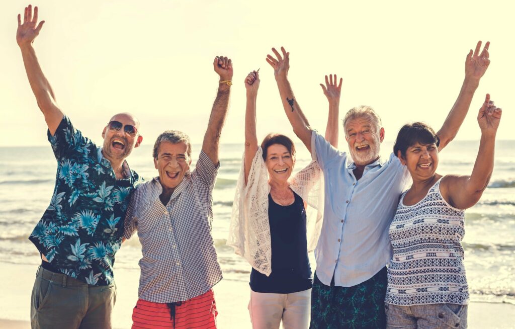 Nice foursome with a bunch of seniors Nice foursome with a bunch of seniors