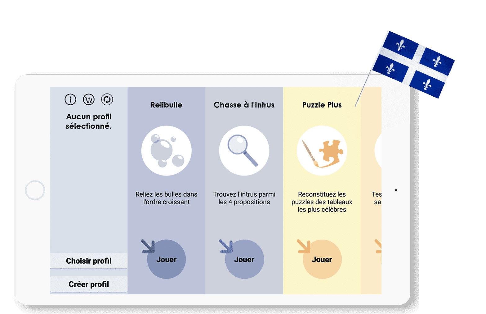 Drapeau Quebec Canada Joe Edith Eugeria Programme Entrainement Cerebral Application App Bien Etre Edith, DYNSEO