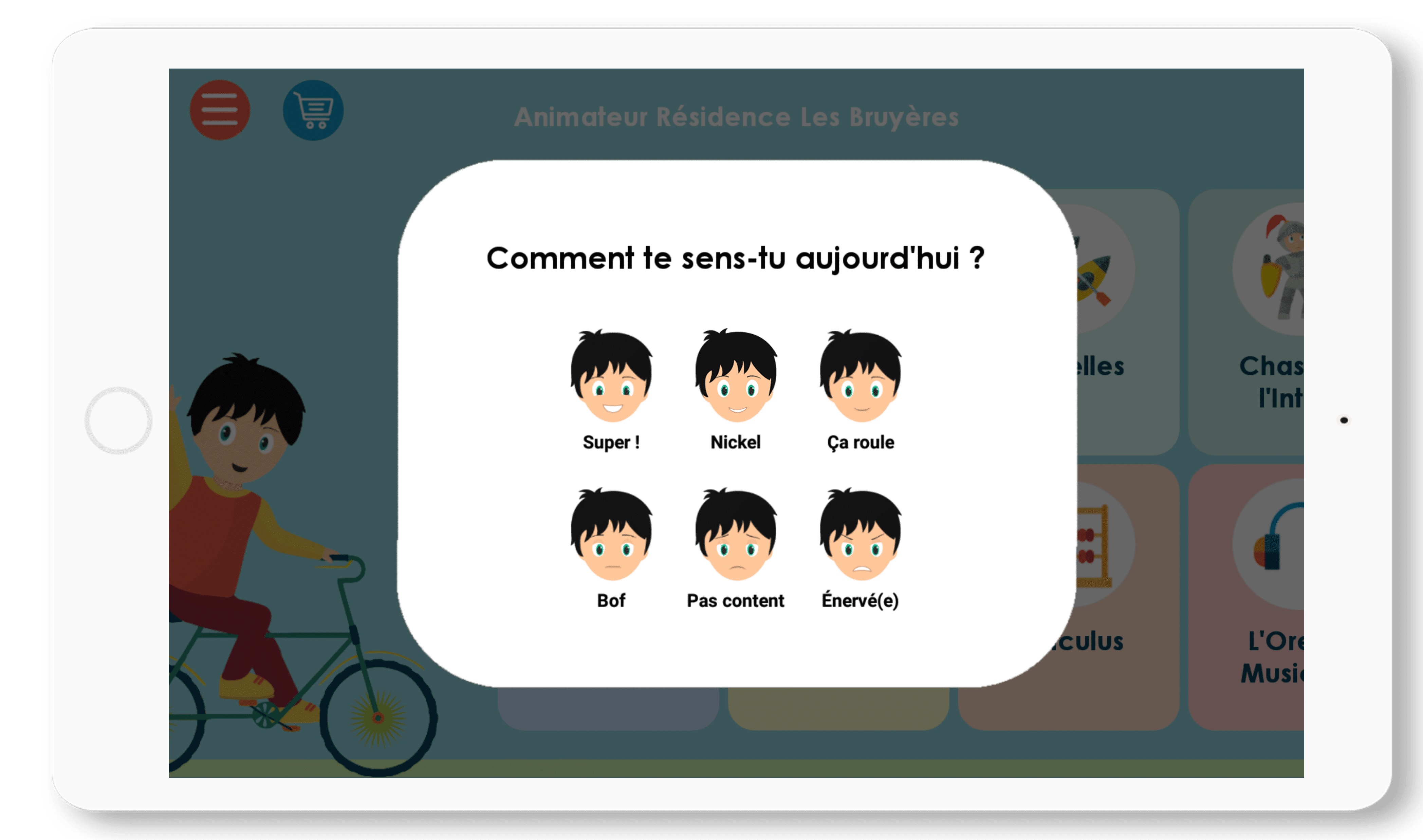 Tablette Coco Suivi Emotions Jeux Educatifs Pour Enfants Entrainement Cognitif Autisme, DYNSEO