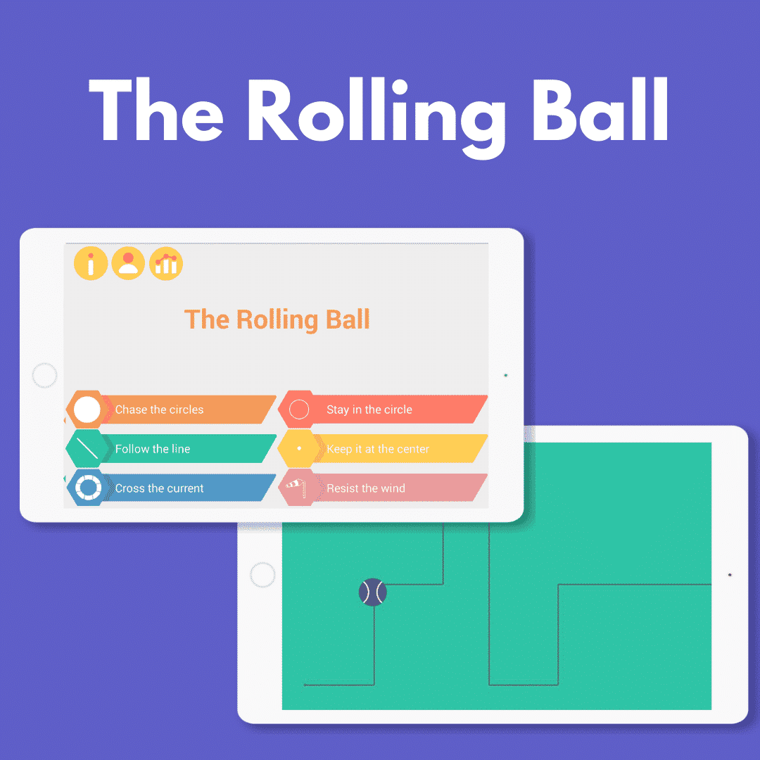 rolling-ball-fine-motor-skills-app-on-tablet-for-seniors-children-adults