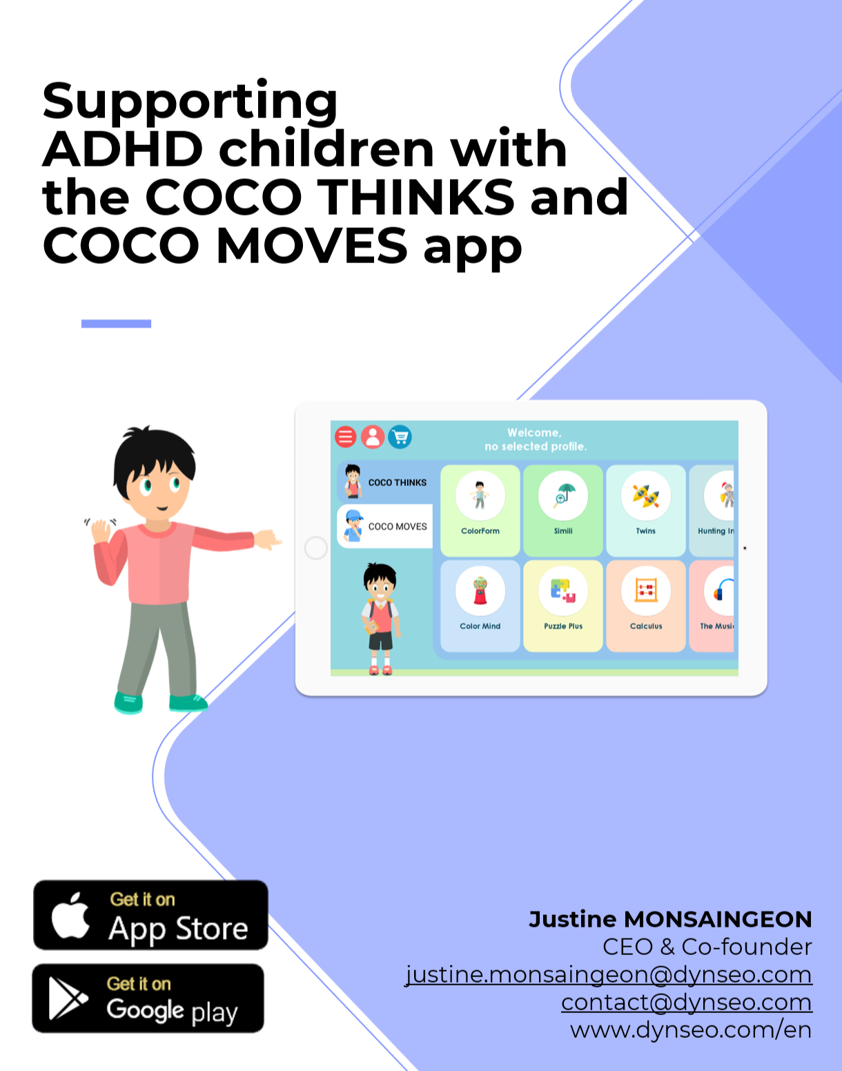 Supporting ADHD children Coco thinks and coco moves