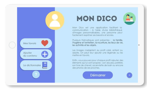mon dico accueil tablettes dictionnaire communication troubles déglutition langage prononciation