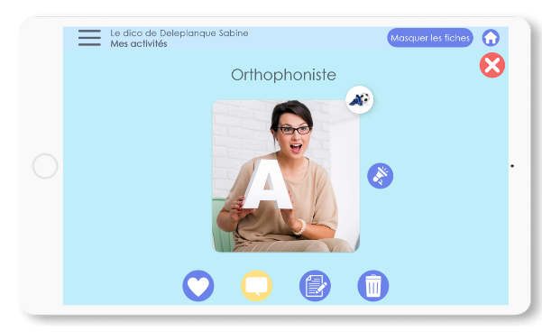 mon dico orthophoniste dico tablettes dictionnaire communication troubles déglutition langage prononciation