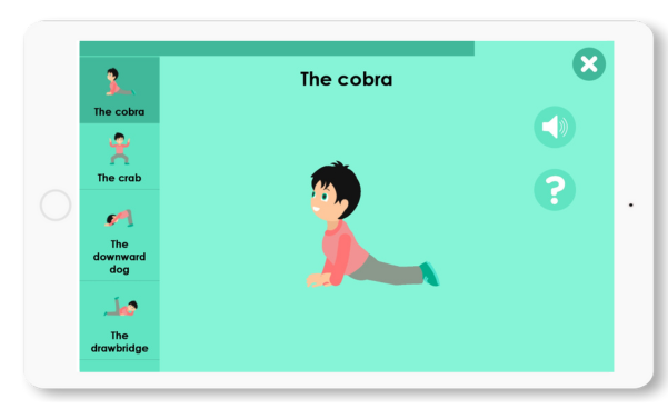 The Yogi Apprentice - Coco moves tablet game - the cobra position