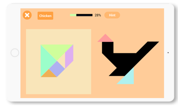 Tangram tablet game COCO EN