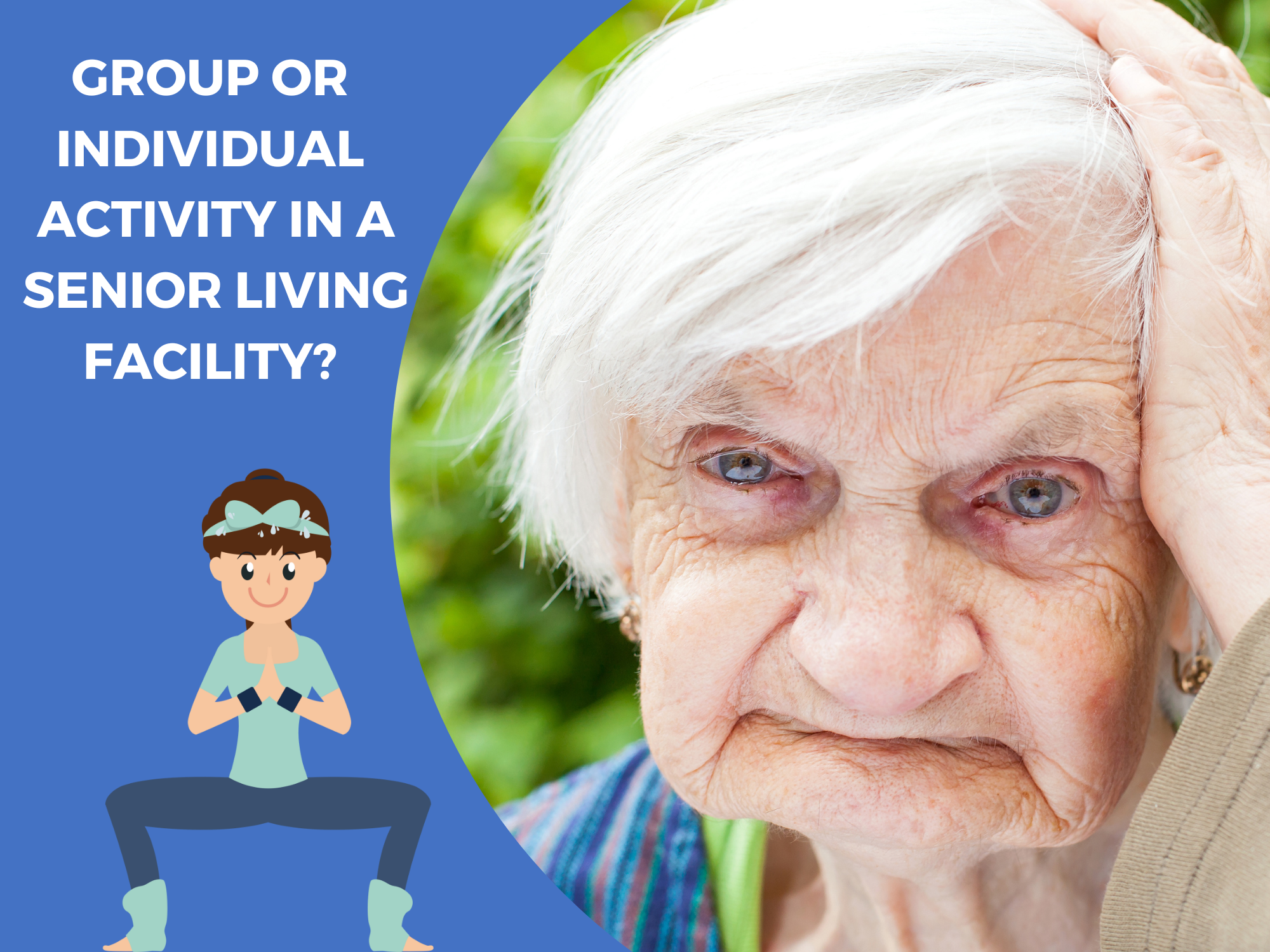 Group or individual activity in a senior living facility