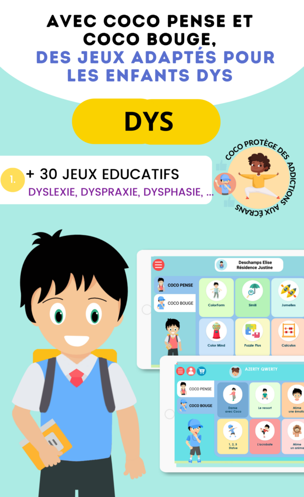 coco app éducative pour les enfants dyslexiques, dyspraxiques, dysphasiques