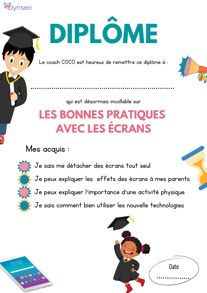 Diplôme fin de formation enfants