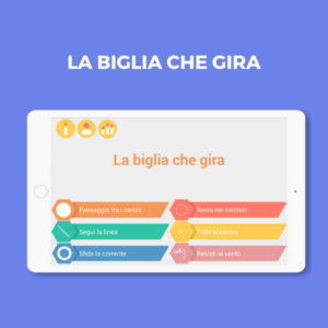 Bambino che gioca con un'app educativa su un tablet. Imparare attraverso il gioco per una crescita sana e stimolante.