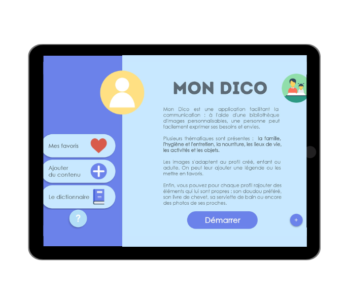 mon dico accueil tablettes dictionnaire communication troubles déglutition langage prononciation