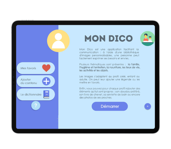 mon dico accueil tablettes dictionnaire communication troubles déglutition langage prononciation