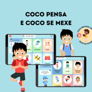 Crianças se divertindo e exercitando a mente com jogos de concentração