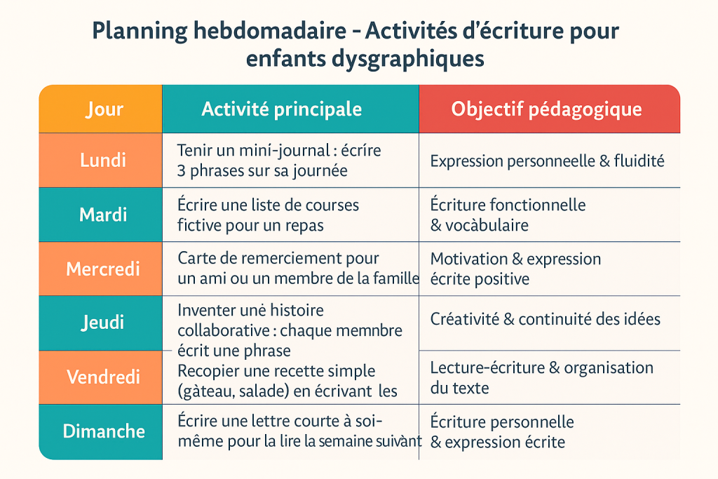 calendrier activites enfants dys dynseo