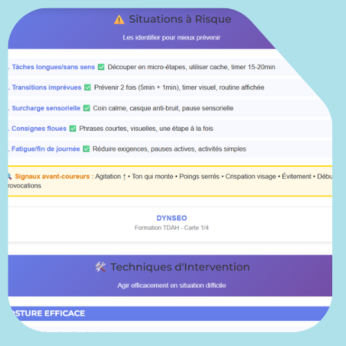 Aide mémoire de poche TDAH