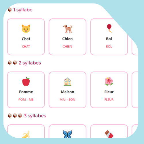 Cartes de Conscience Phonologique