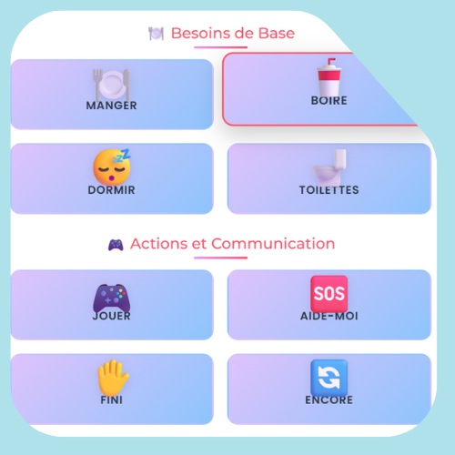 Planche de pictogrammes handicap