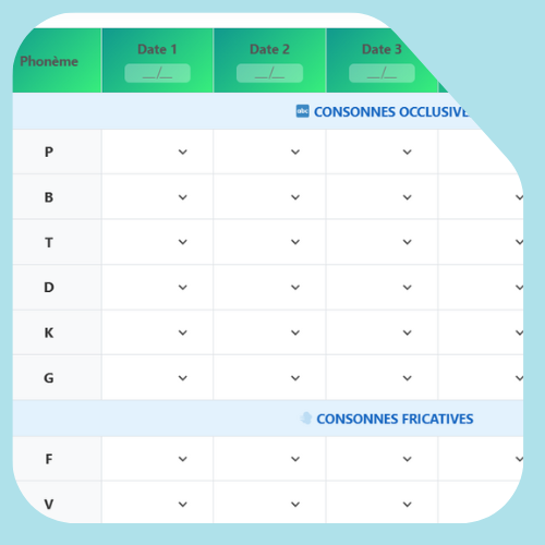 Tableau de Suivi Articulatoire