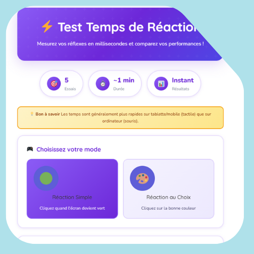 DYNSEO online reaction time test