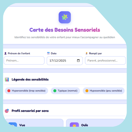 sensory needs map sensory needs map