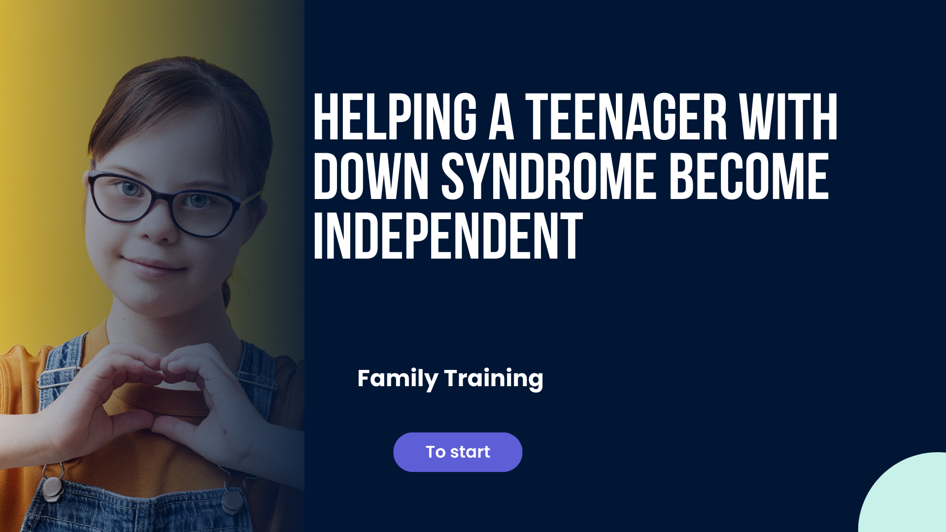 Helping a teenager with Down’s syndrome become independent