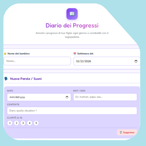 Diario dei progressi della casa
