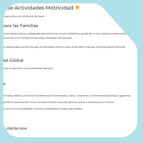 Fichas de actividades motrices
