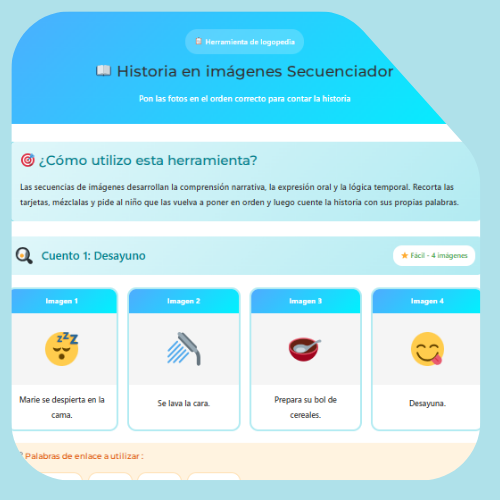 Historia en imágenes secuenciador