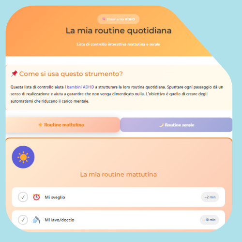 La mia routine quotidiana