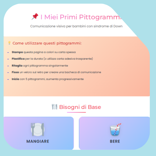 Lavagna con pittogrammi