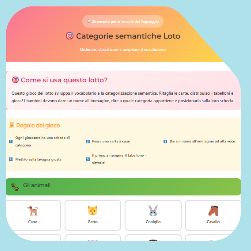 Loto di categorie semantiche