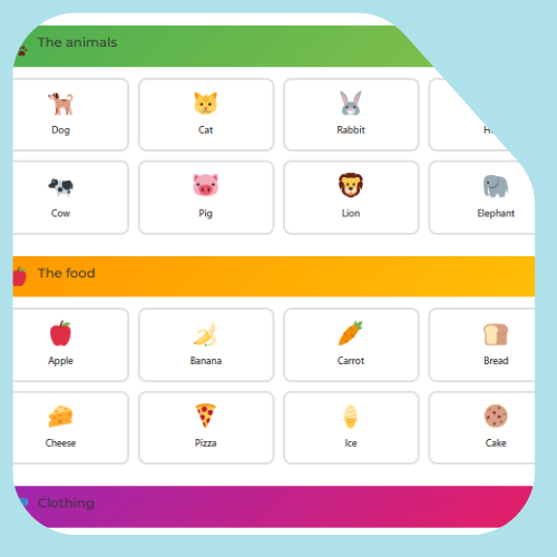 Loto of semantic categories