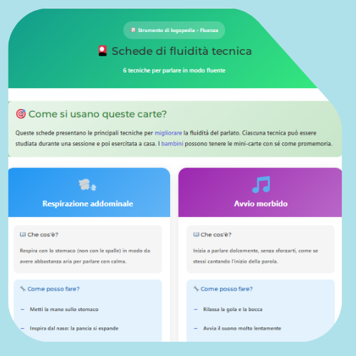 Schede di fluidità tecnica