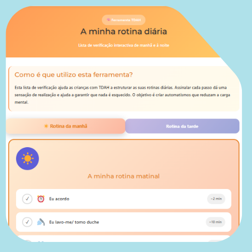 A minha rotina diária A minha rotina diária