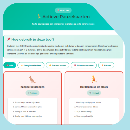 Actieve pauzekaarten