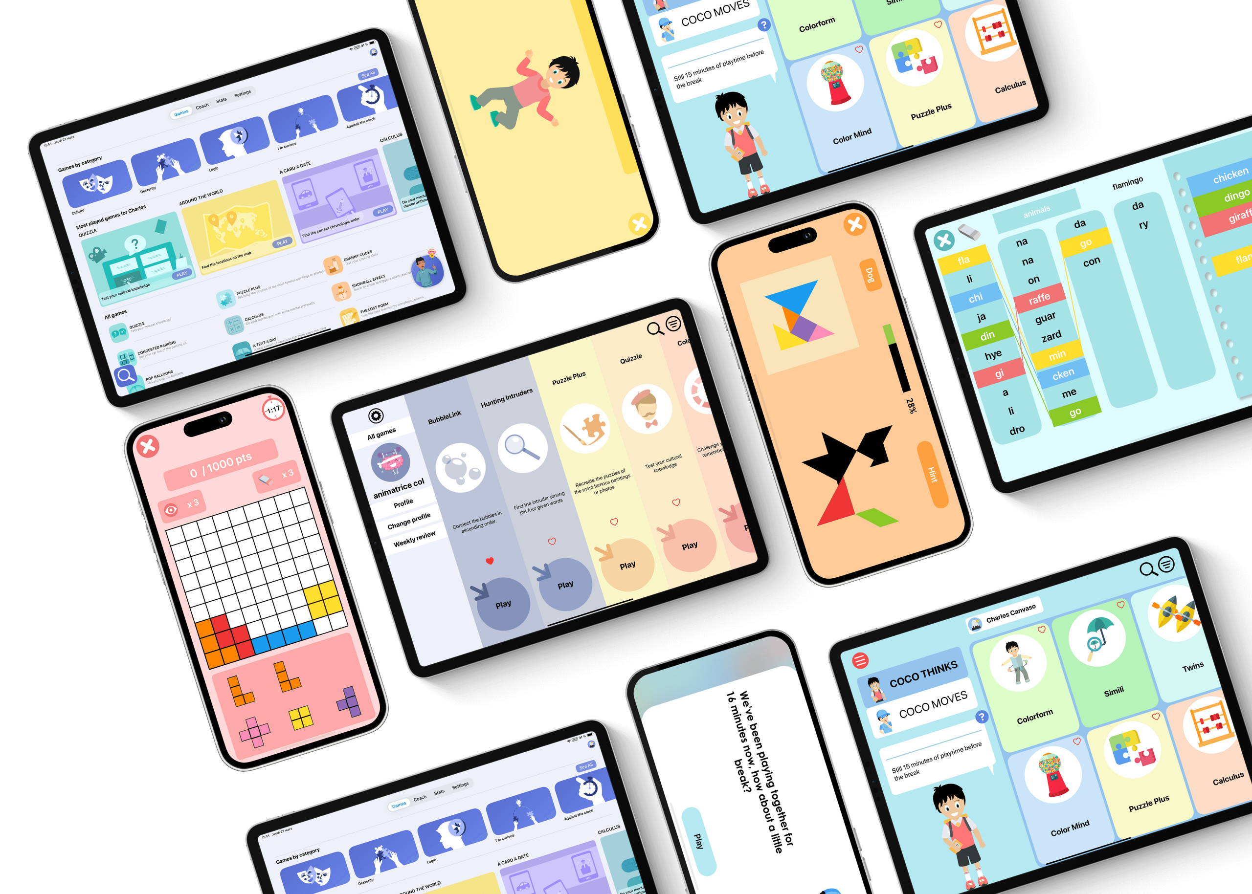 DYNSEO games screens