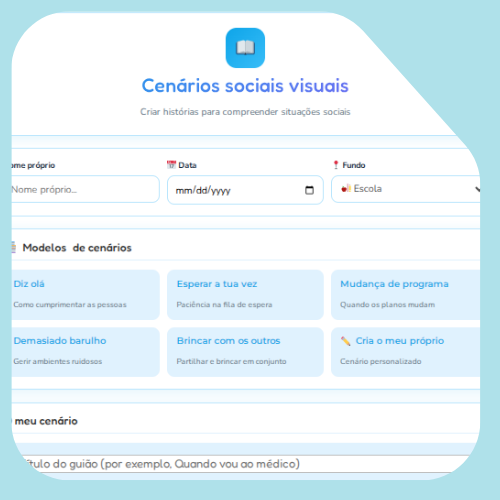 Cenários sociais visuais Cenários sociais visuais