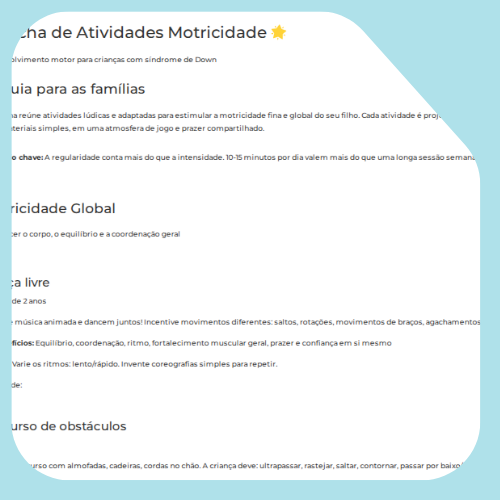 Folhas de actividades de coordenação motora Folhas de actividades de coordenação motora