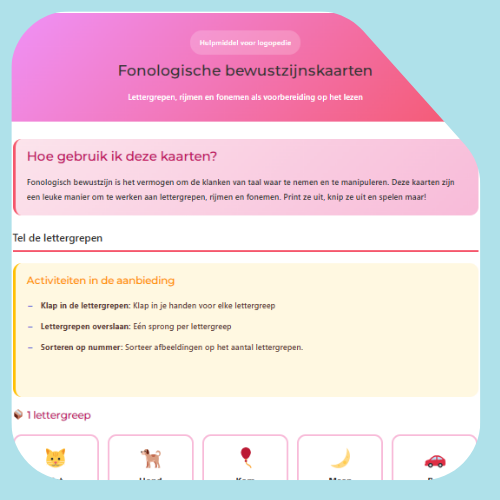 Fonologische bewustzijnskaarten