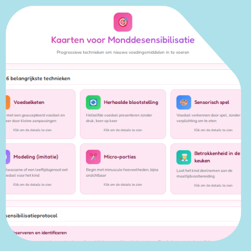 Kaarten voor orale desensibilisatie