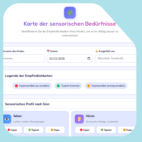 Karte der sensorischen Bedürfnisse