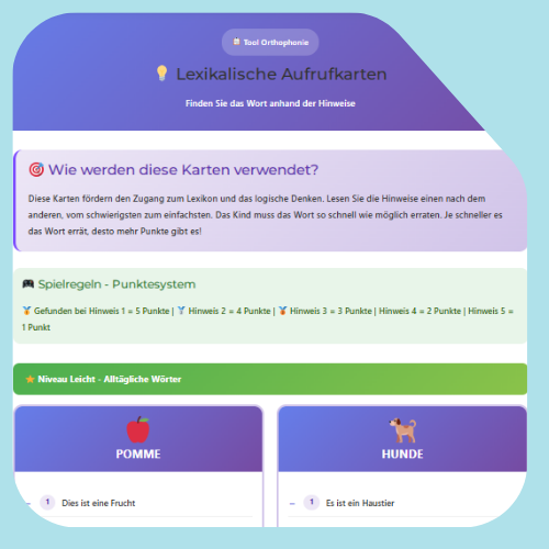 Karten zur lexikalischen Evokation