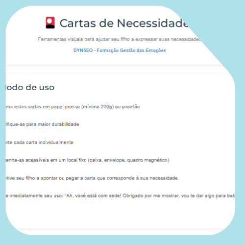 Mapa de necessidades Mapa de necessidades