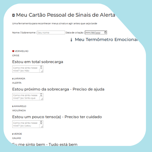 Mapa de sinais de aviso Mapa de sinais de aviso