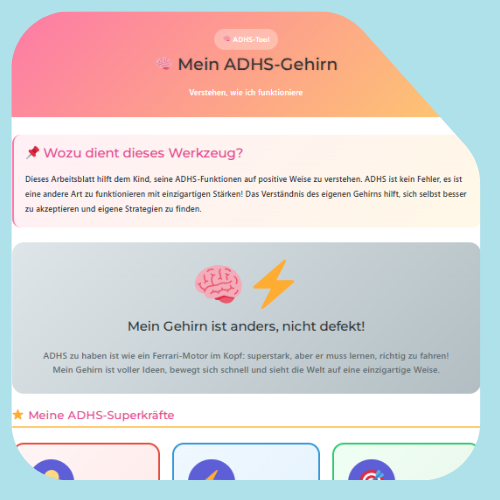 Merkblatt Mein ADHS-Gehirn