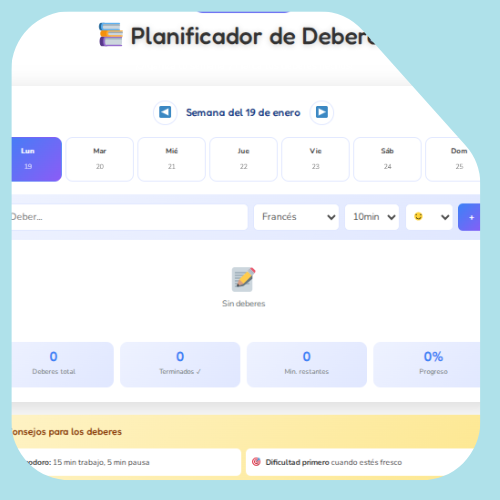 Planificador de deberes