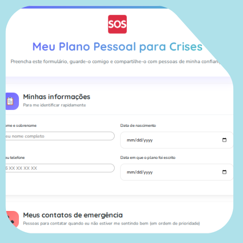 Plano de crise para adolescentes Plano de crise para adolescentes