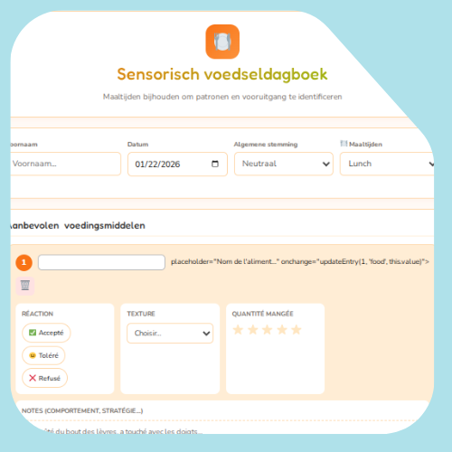 Sensorisch voedseldagboek