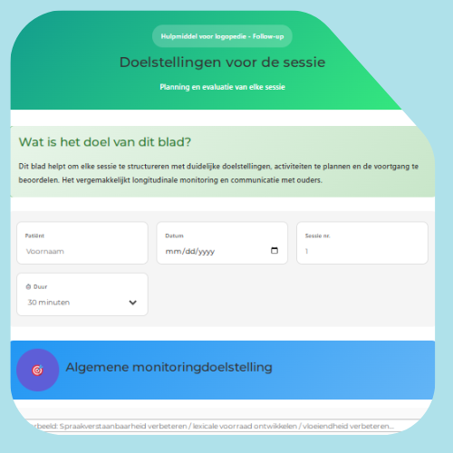 Sessie doelstellingen