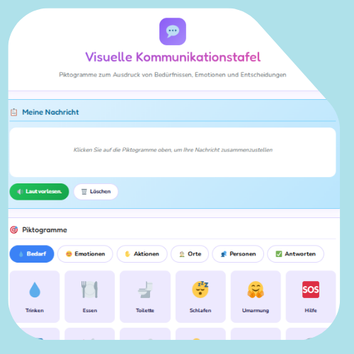 Visuelle Kommunikationstafel