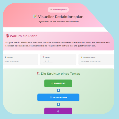 Visueller Redaktionsplan